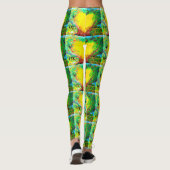 Leggings coeur jaune or vert (Dos)