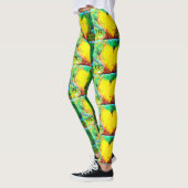 Leggings coeur jaune or vert (Gauche)