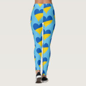 Leggings Coeur les couleurs du drapeau ukrainien (Dos)