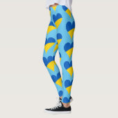 Leggings Coeur les couleurs du drapeau ukrainien (Gauche)
