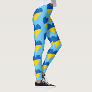 Leggings Coeur les couleurs du drapeau ukrainien