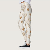 Leggings Cœur marron Cocoa Crème (Gauche)