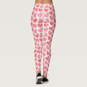 Leggings Coeur mignon rouge griffé Saint Valentin Monogramm (Dos)