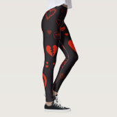 Leggings Coeur mignon Rouge moderne (Droite)