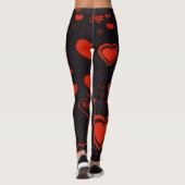 Leggings Coeur mignon Rouge moderne (Dos)