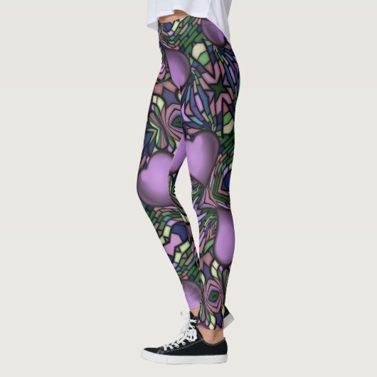Leggings Coeur mou pourpre (Gauche)