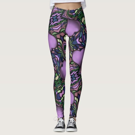 Leggings Coeur mou pourpre (Devant)
