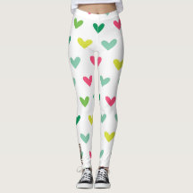 Leggings Cœur Multi-Couleurs Pop