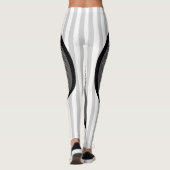Leggings Coeur rayé Blanc, point 80 (Dos)