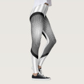 Leggings Coeur rayé Blanc, point 80 (Droite)