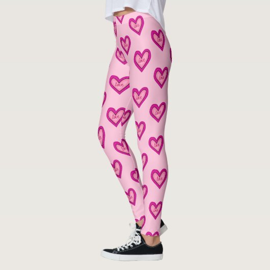 Leggings Coeur rose (Gauche)
