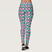 Leggings Coeur rose et vert (Dos)
