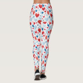 Leggings Coeur rouge, bleu et blanc (Dos)