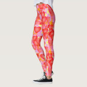 Leggings coeur rouge rose (Gauche)