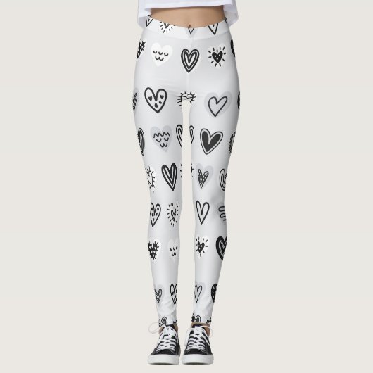 Leggings coeurs adorables (Devant)