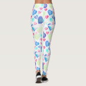 Leggings Coeurs aquarelle (Dos)