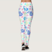 Leggings Coeurs aquarelle (Dos)