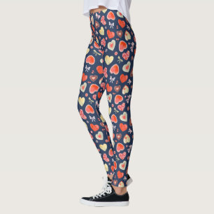 Leggings Coeurs aquarelle