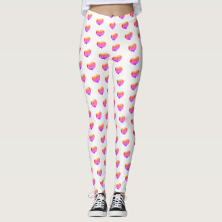 Leggings Coeurs arc-en-ciel -