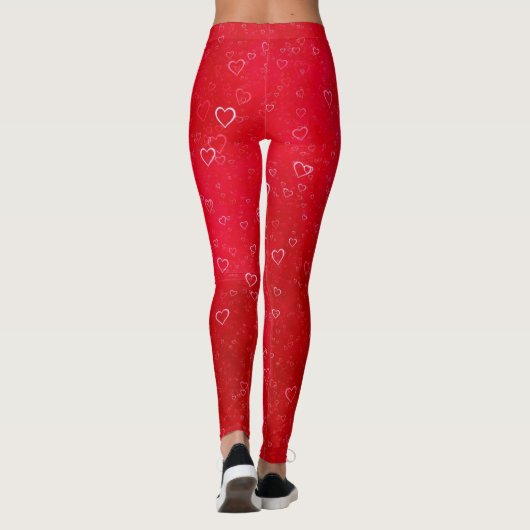 Leggings Coeurs blancs (Dos)