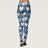 Leggings Cœurs bleus (Dos)