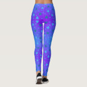 Leggings Coeurs bleus éparpillés dans bague en diamant tour (Dos)