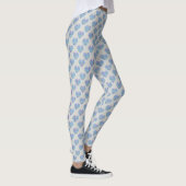 Leggings Coeurs bleus sur gris caillou (Droite)