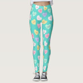 Leggings Coeurs bonbons de Saint-Valentin classiques sur Tu (Devant)