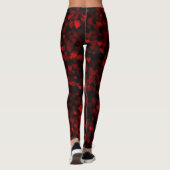 Leggings Coeurs branchés Red Bokeh (Dos)