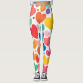 Leggings Coeurs colorés (Devant)