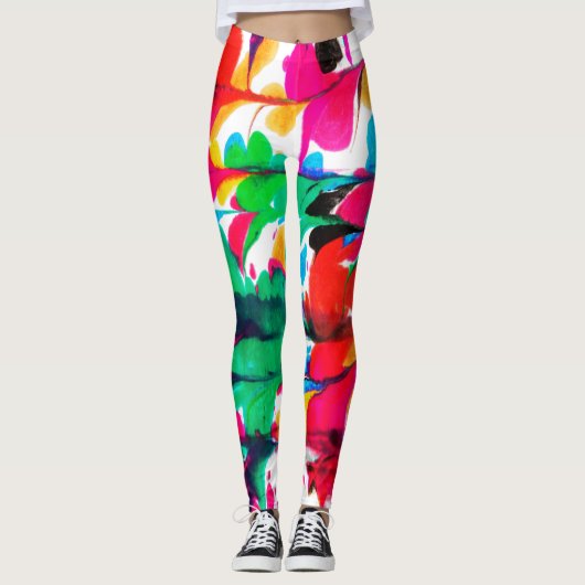 Leggings Coeurs colorés (Devant)