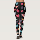 Leggings Cœurs colorés Saint-Valentin (Dos)