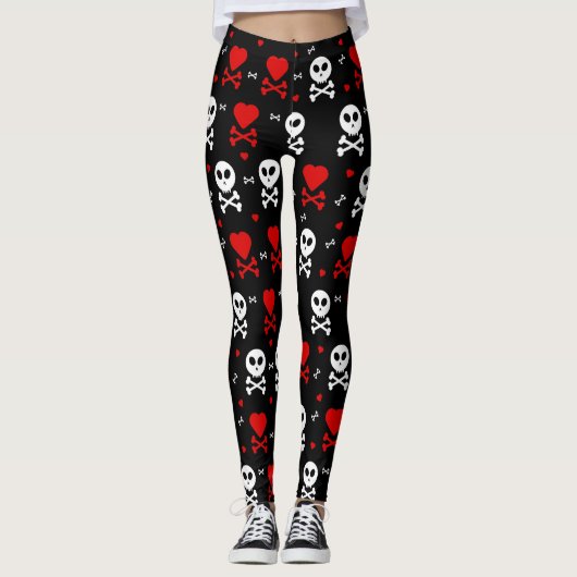 Leggings Coeurs crâniens (Devant)