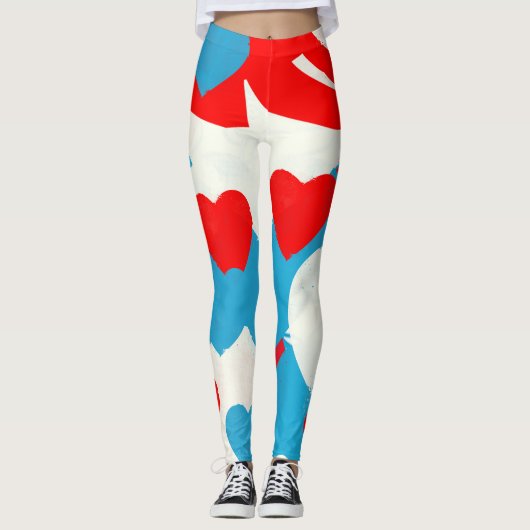 Leggings Coeurs d'amour (Devant)
