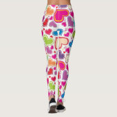 Leggings Coeurs d'amour mignons (Dos)