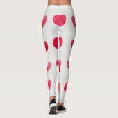 Leggings Coeurs d'aquarelle incomparable : design motif rom (Dos)