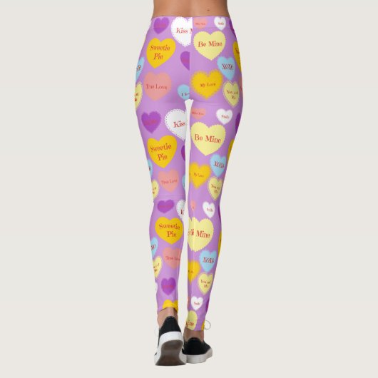 Leggings Coeurs de bonbons (Dos)