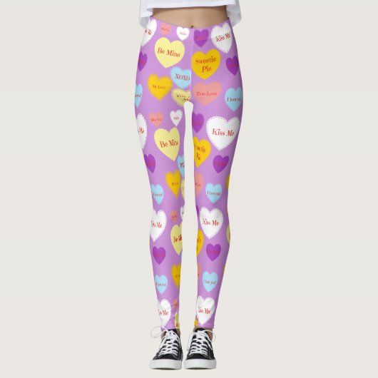 Leggings Coeurs de bonbons (Devant)