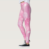 Leggings Coeurs de bulle rose mignonne fille 90's (Gauche)