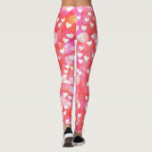 Leggings Coeurs de bulles roses (Dos)