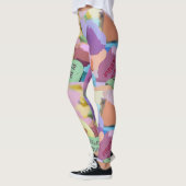 Leggings Coeurs de conversation aquarelle (Gauche)