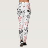 Leggings Coeurs de graffiti amusants (Dos)