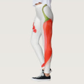 Leggings Coeurs de poivre chaud rouge blanc (Gauche)