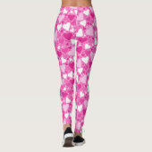 Leggings Coeurs de sensibilisation au cancer du sein rose e (Dos)