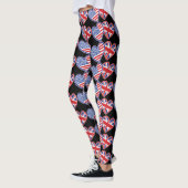Leggings Coeurs du drapeau américain et britannique (Gauche)