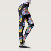 Leggings Coeurs du drapeau ukrainien et américain (Droite)