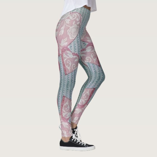 Leggings Coeurs En Dentelle Vintage (Droite)