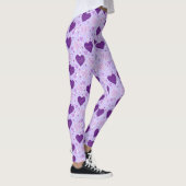 Leggings Coeurs en patchwork violet (Droite)