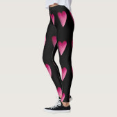 Leggings Coeurs en pierre de roses indien (Gauche)