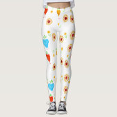 Leggings Coeurs Et Fleurs (Devant)